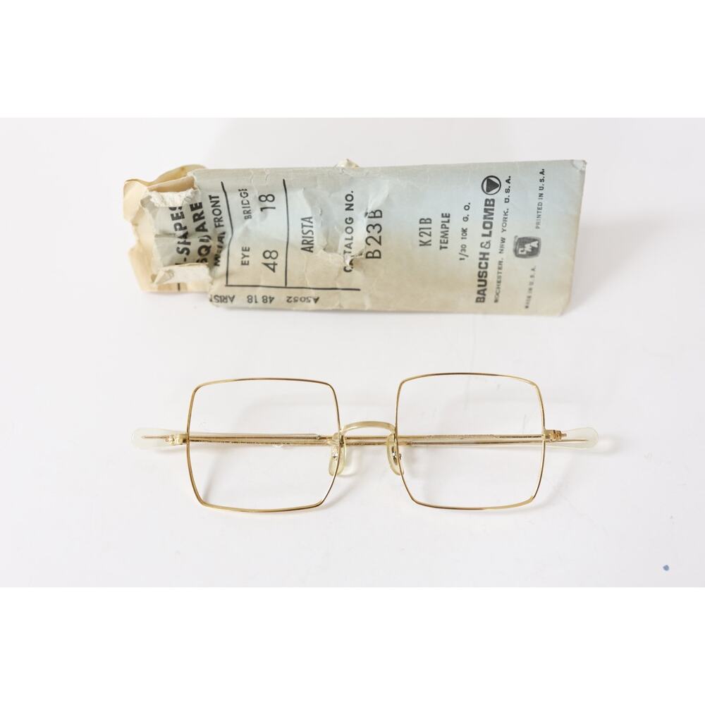 Vintage Bausch + Lomb eyeglass 1960s Sleeve USA Retro Midcentury